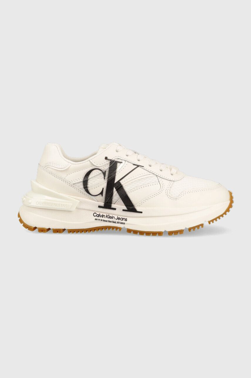 Calvin Klein Jeans Αθλητικά CHUNKY RUNNER OVER BRAND WN χρώμα: μπεζ YW0YW00941 - Pepit.gr