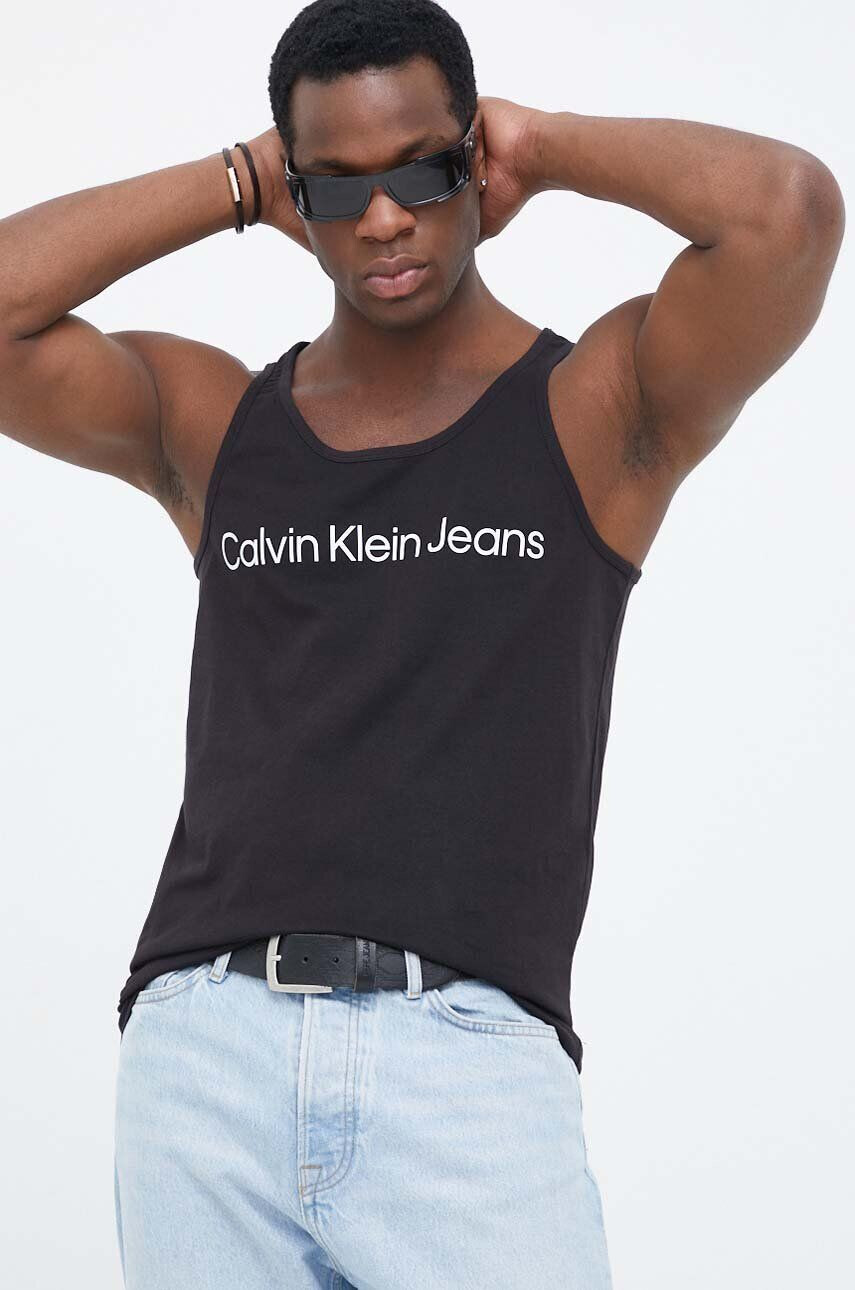 Calvin Klein Jeans Βαμβακερό τοπ - Pepit.gr