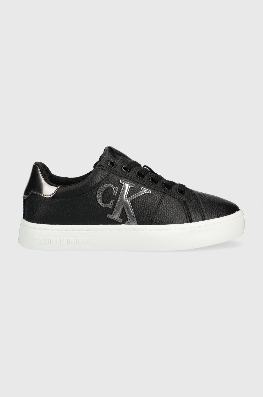 Calvin Klein Jeans Δερμάτινα αθλητικά παπούτσια Classic Cupsole Laceup Low - Pepit.gr