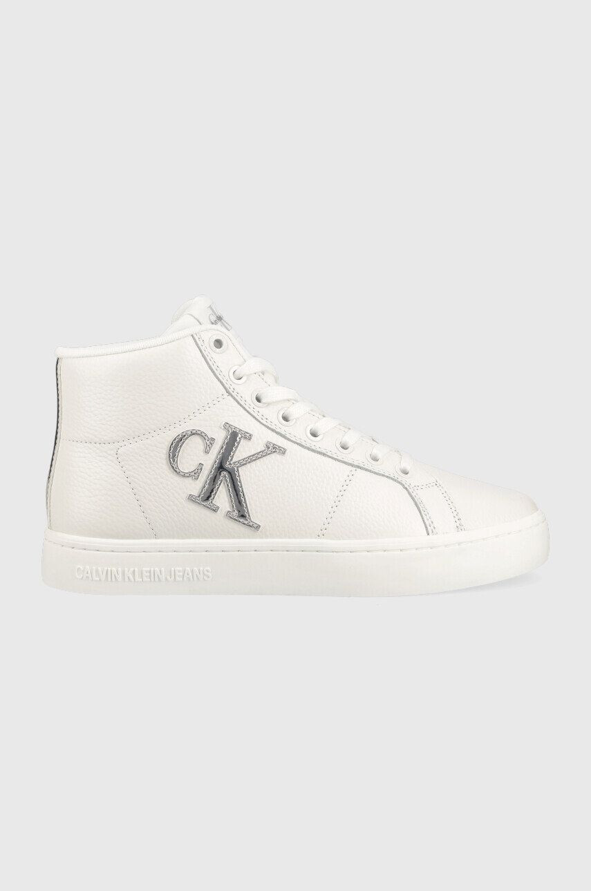 Calvin Klein Jeans Δερμάτινα αθλητικά παπούτσια Classic Cupsole Laceup Mid - Pepit.gr