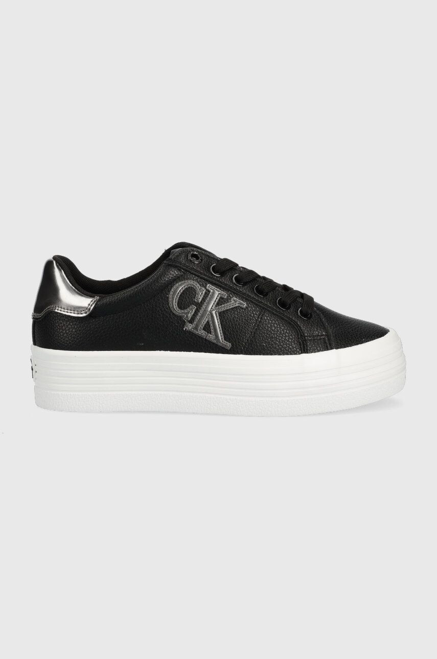 Calvin Klein Jeans Δερμάτινα αθλητικά παπούτσια Vulc Flatform Laceup Low - Pepit.gr