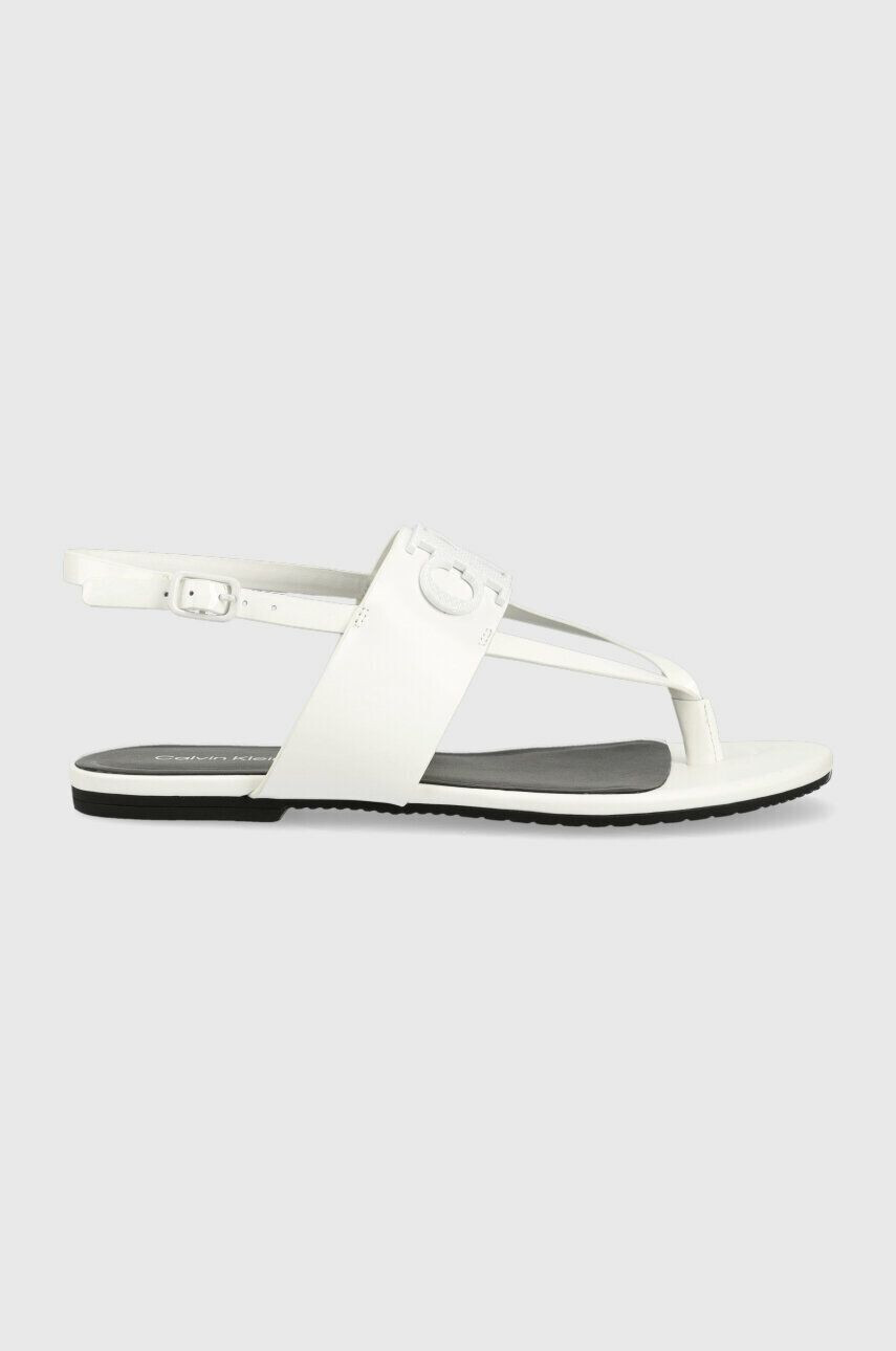 Calvin Klein Jeans Δερμάτινα σανδάλια FLAT SANDAL HW - Pepit.gr