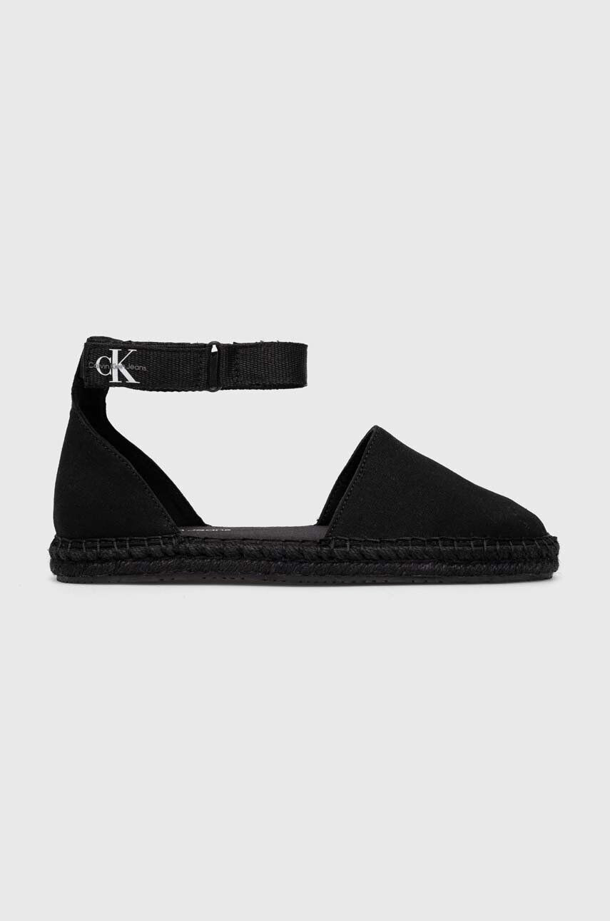 Calvin Klein Jeans Εσπαντρίγιες ANKLE ESPADRILLE χρώμα: μαύρο YW0YW01027 - Pepit.gr