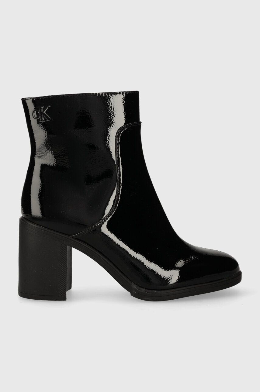 Calvin Klein Jeans Μποτάκια MID BLOCK HEEL BOOT NAPLAK WN - Pepit.gr