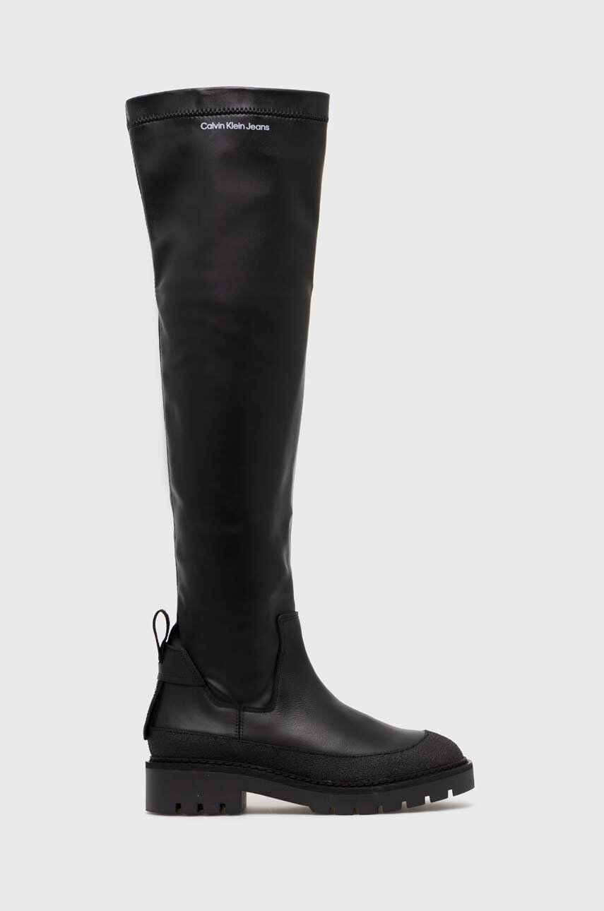 Calvin Klein Jeans Μπότες Combat Knee Boot - Pepit.gr