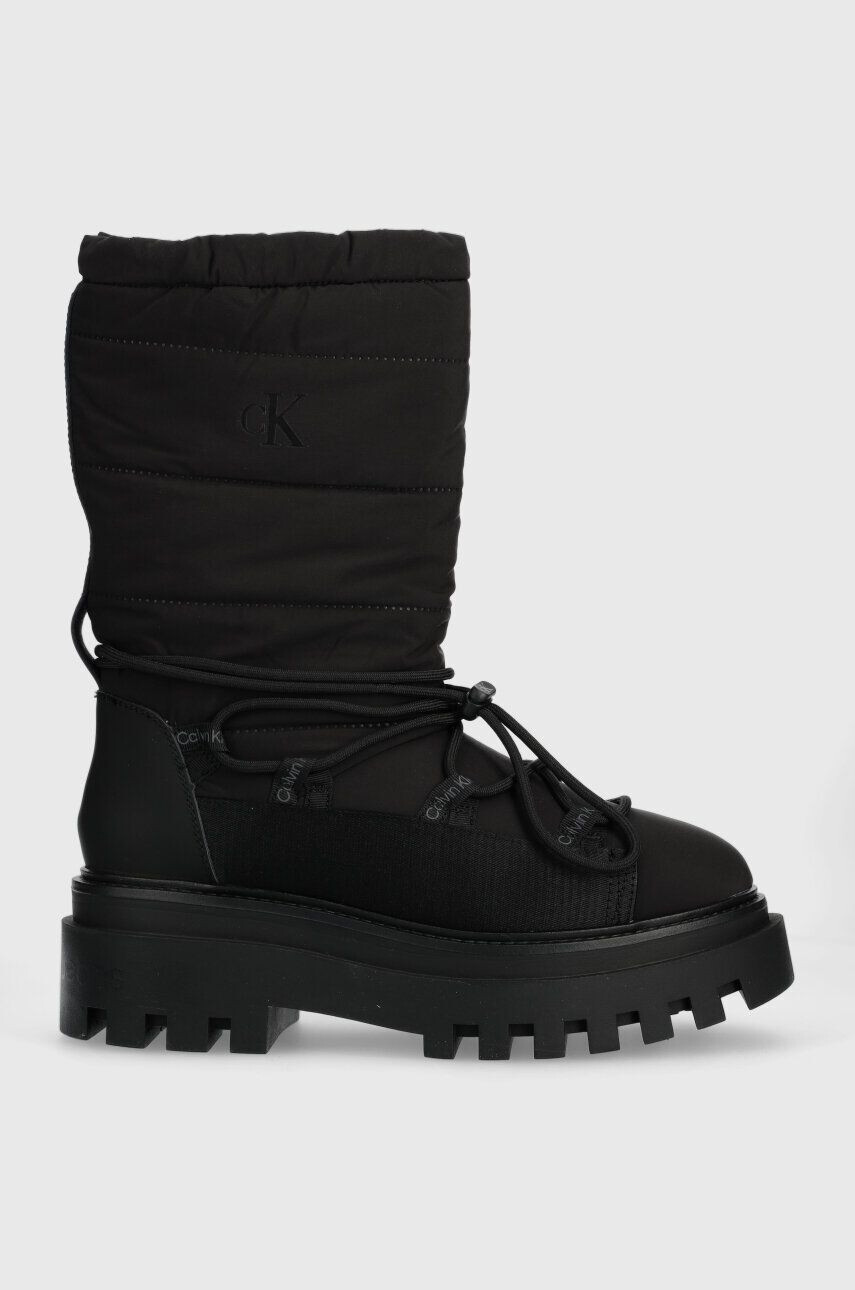 Calvin Klein Jeans Μπότες χιονιού FLATFORM SNOW BOOT NYLON WN - Pepit.gr