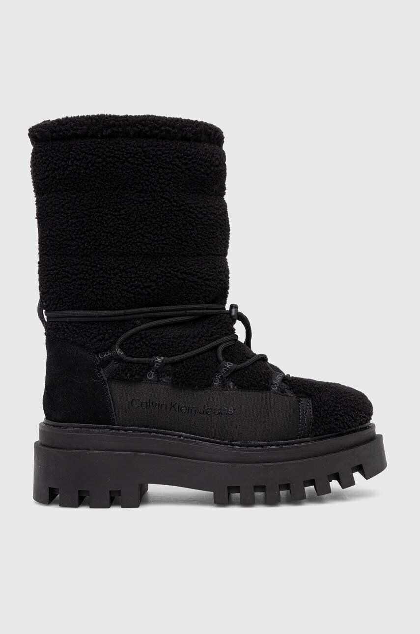 Calvin Klein Jeans Μπότες χιονιού FLATFORM SNOW BOOT SHERPA WN - Pepit.gr