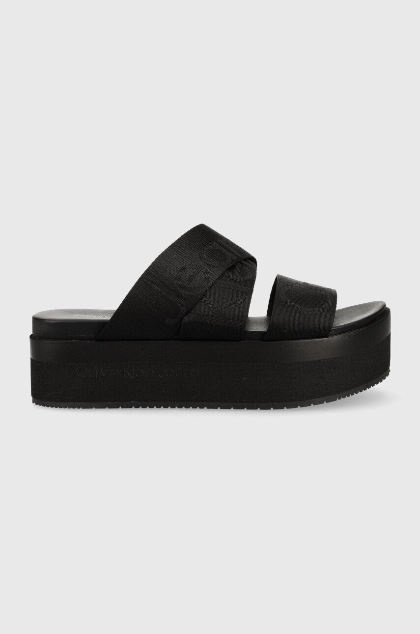 Calvin Klein Jeans Παντόφλες FLATFORM SANDAL WEBBING - Pepit.gr