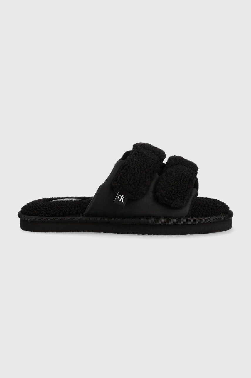 Calvin Klein Jeans Παντόφλες HOME SLIDE VELCRO SHEARLING - Pepit.gr