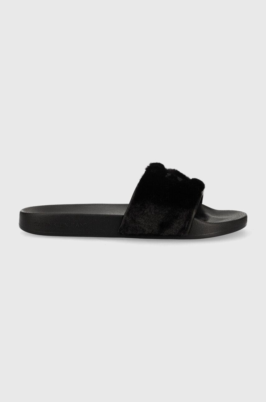 Calvin Klein Jeans Παντόφλες Slide Fur - Pepit.gr