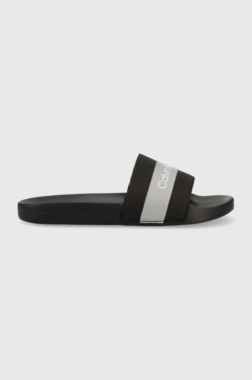 Calvin Klein Jeans Παντόφλες SLIDE PRINTED LOGO W χρώμα: μαύρο YW0YW01244 - Pepit.gr