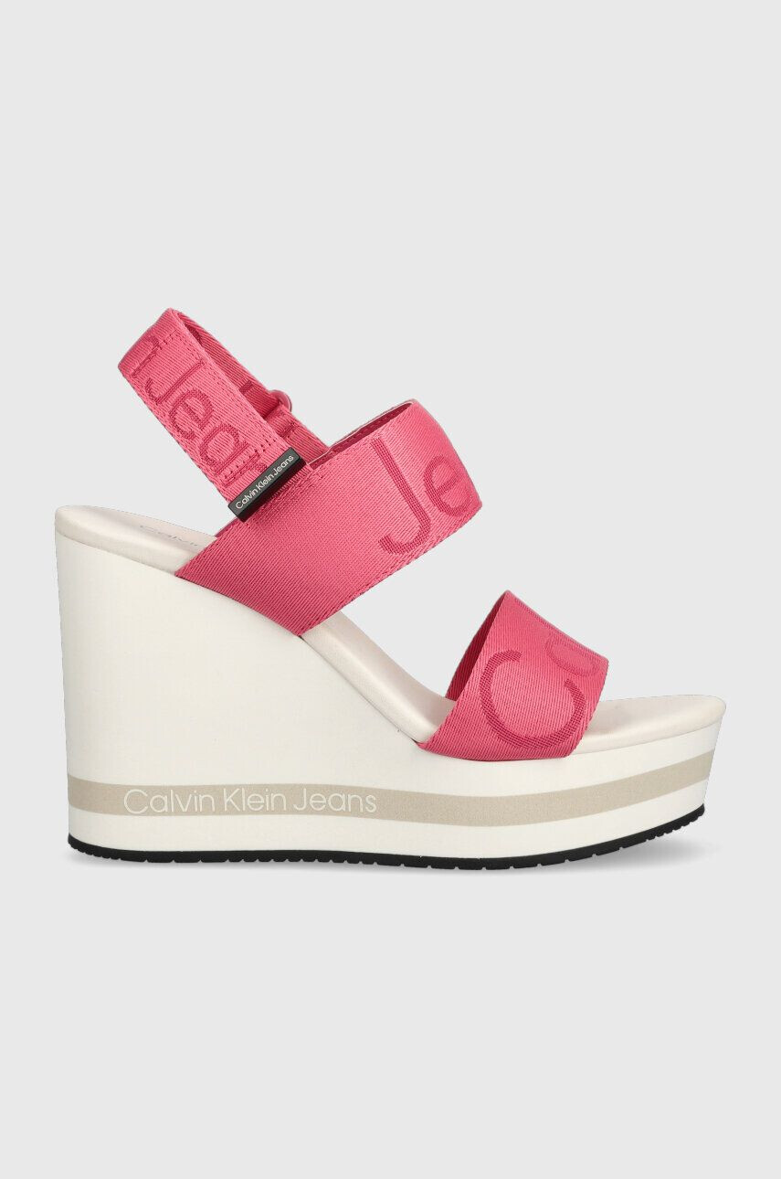 Calvin Klein Jeans Σανδάλια WEDGE SANDAL WEBBING - Pepit.gr