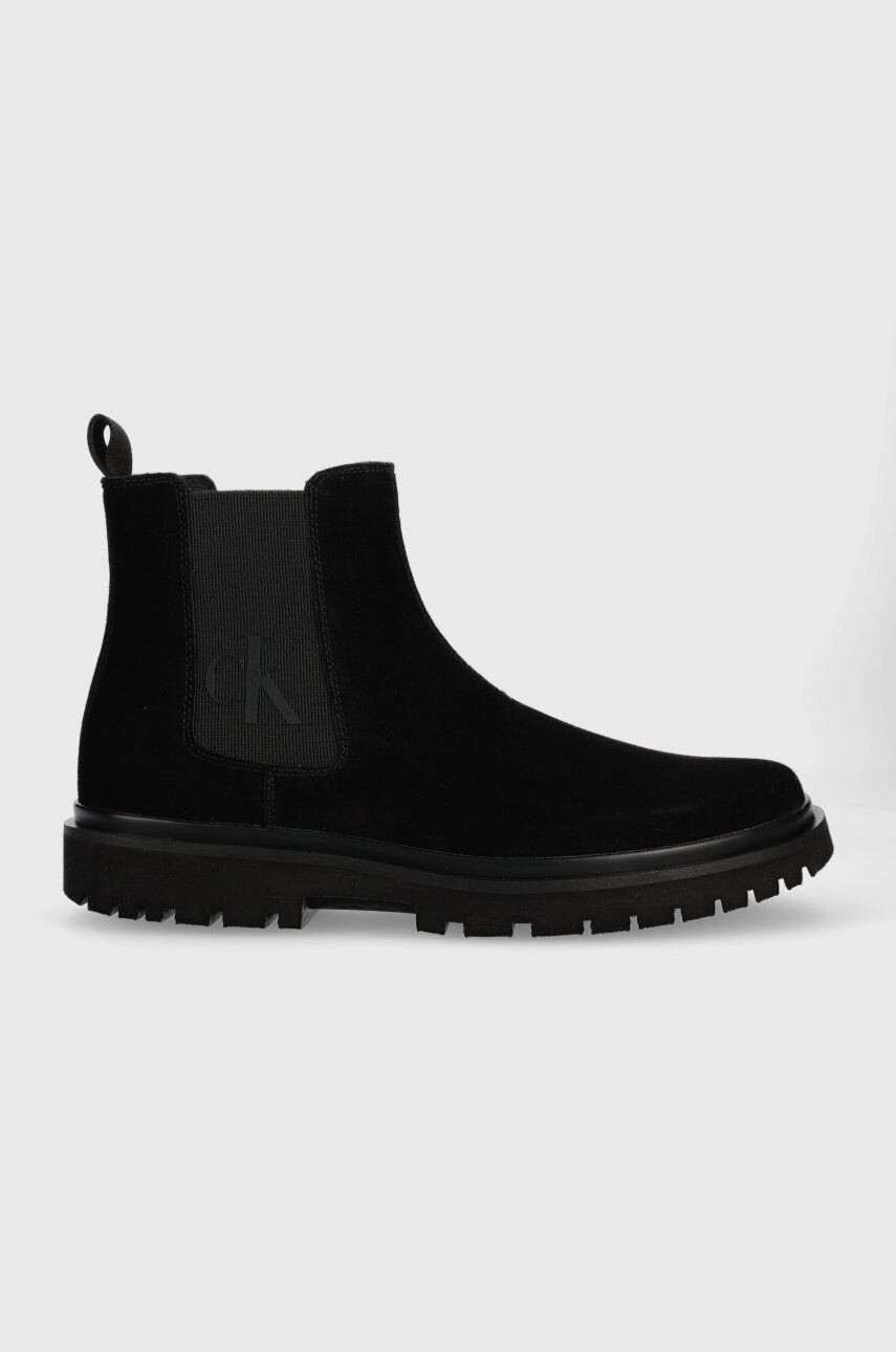 Calvin Klein Jeans Σουέτ μπότες τσέλσι Lug Mid Chelsea Boot - Pepit.gr