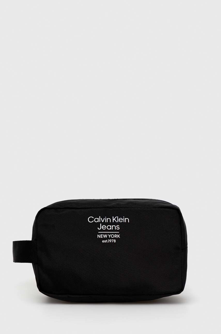 Calvin Klein Jeans Τσάντα καλλυντικών χρώμα: μαύρο - Pepit.gr