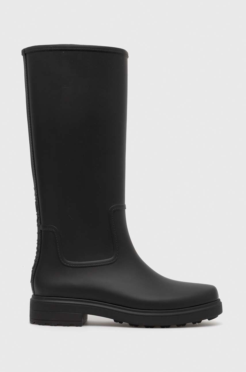 Calvin Klein Ουέλλινγκτον Rain Boot Knee χρώμα: μαύρο - Pepit.gr