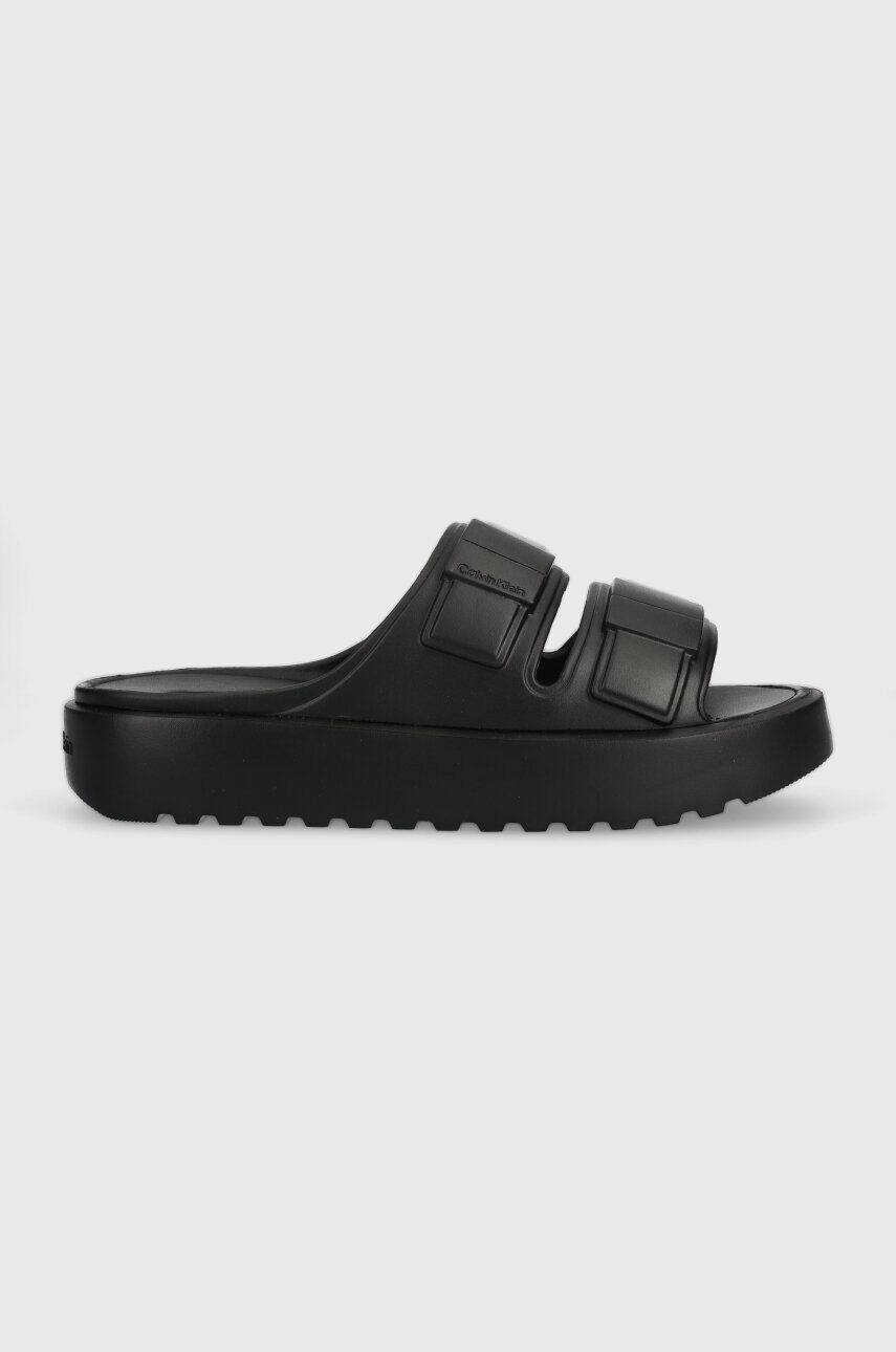 Calvin Klein Παντόφλες DOUBLE STRAP SLIPPER - Pepit.gr