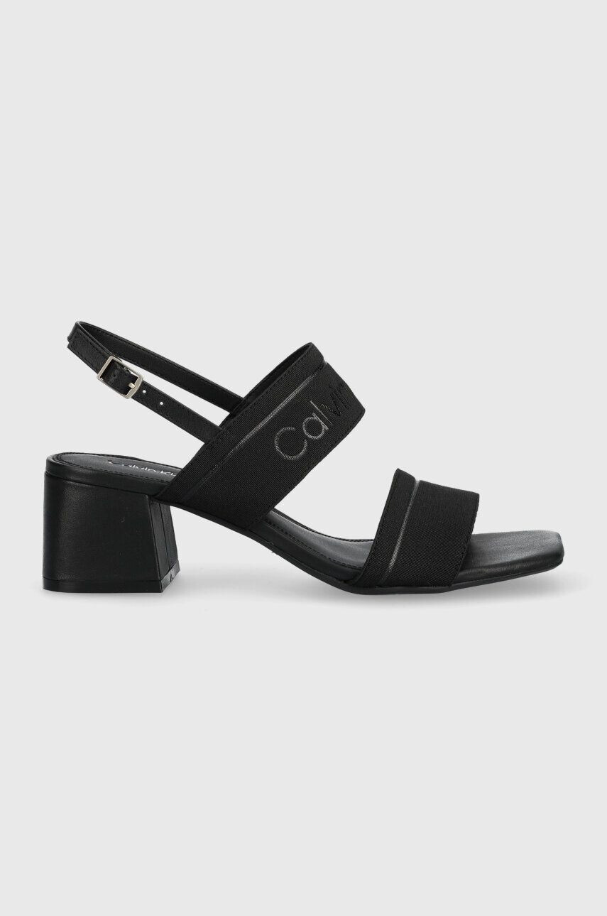 Calvin Klein Σανδάλια SQUARED BLK HL SANDAL 45 HE - Pepit.gr