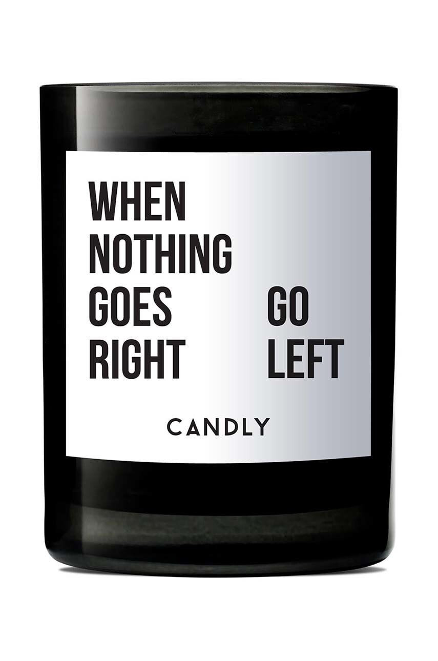 Candly Αρωματικό κερί σόγιας When nothing goes right go left. 250 g - Pepit.gr