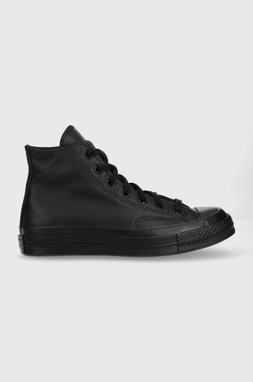 Converse Δερμάτινα ελαφριά παπούτσια Chuck 70 Tonal Leather χρώμα: μαύρο - Pepit.gr