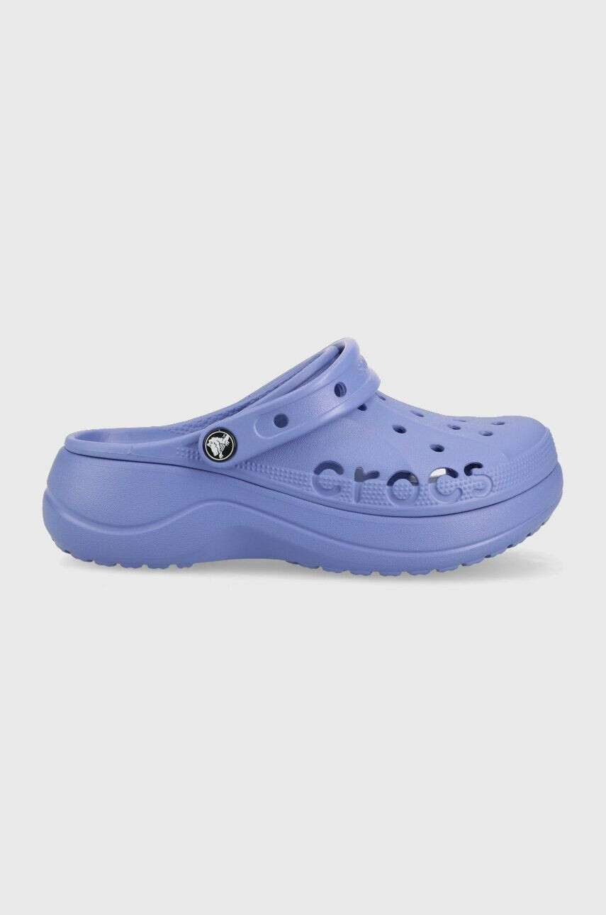 Crocs Παντόφλες Baya Platform Clog χρώμα: μοβ 208186 - Pepit.gr