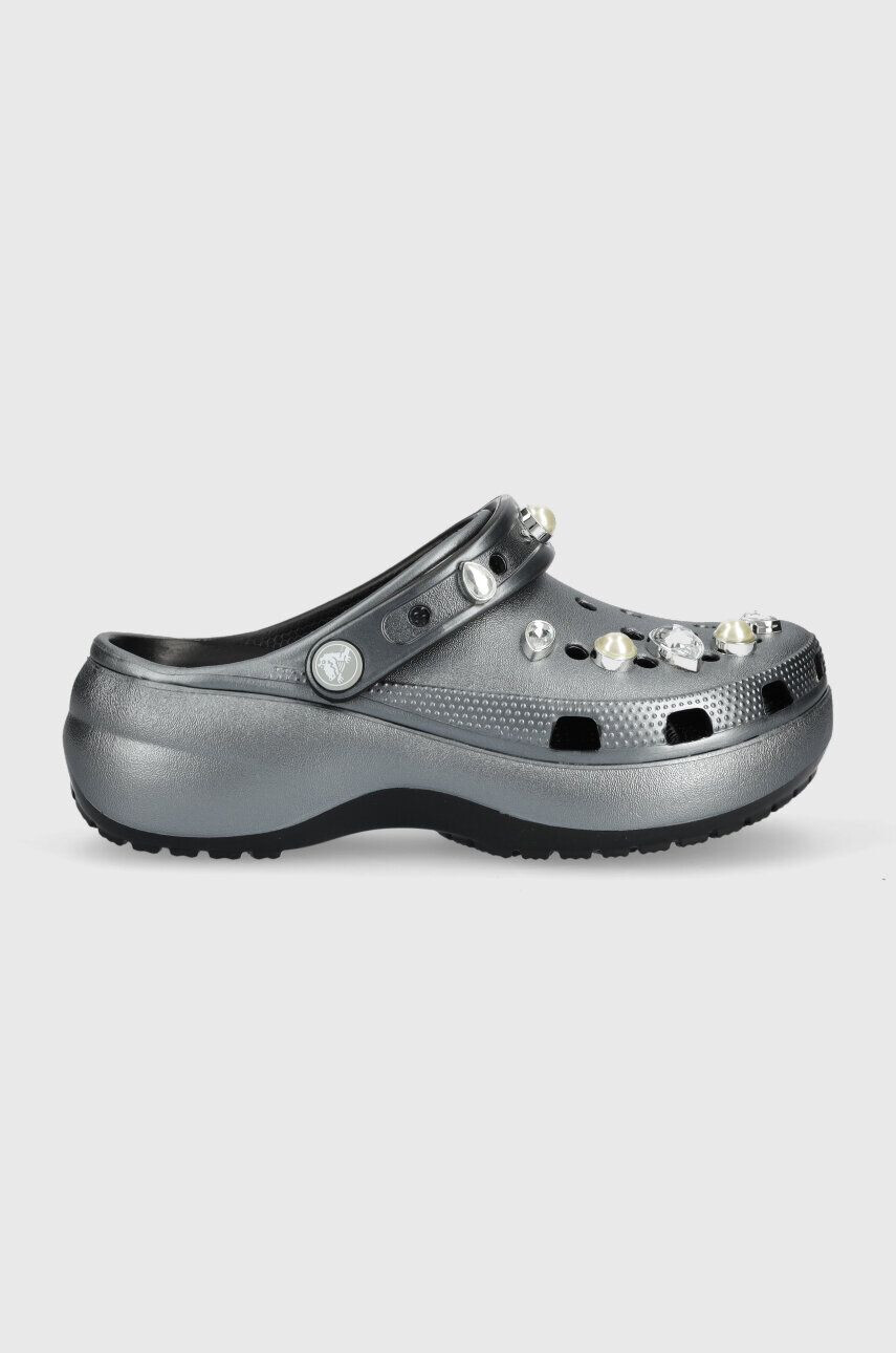 Crocs Παντόφλες Classic Platform Crystals Pearls Clog - Pepit.gr