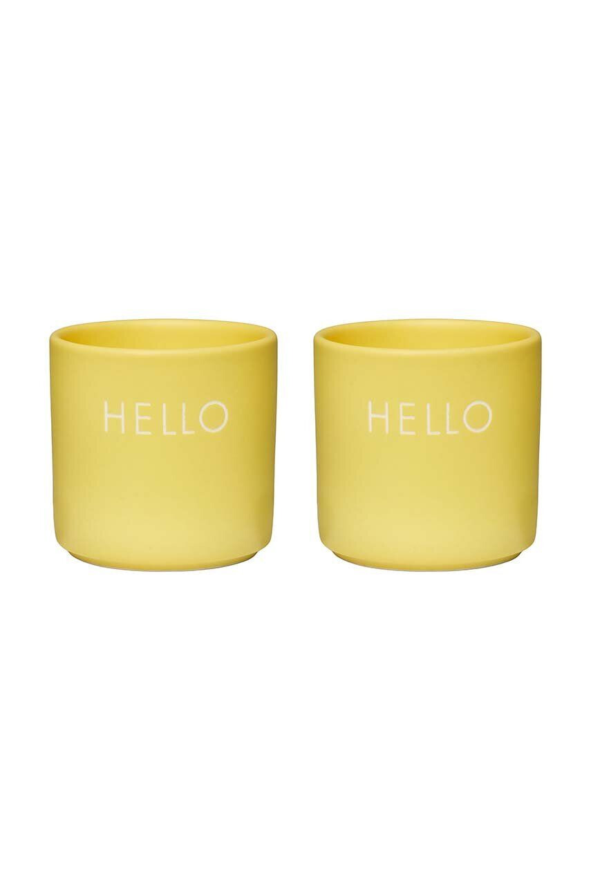 Design Letters Σετ ποτηριών αυγών Yello Hello 2-pack - Pepit.gr