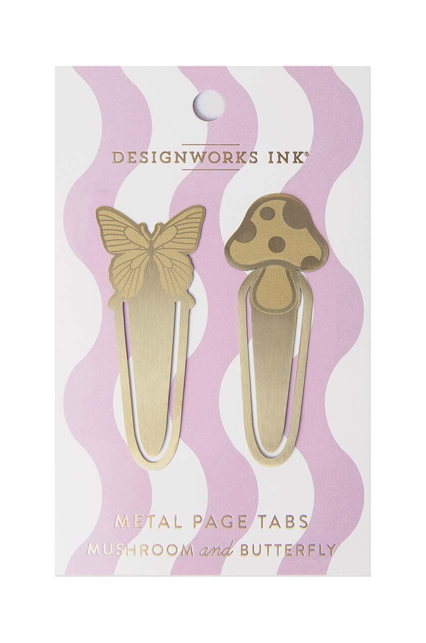 Designworks Ink Σελιδοδείκτης βιβλία Mushrooms + Butterfly 2-pack - Pepit.gr