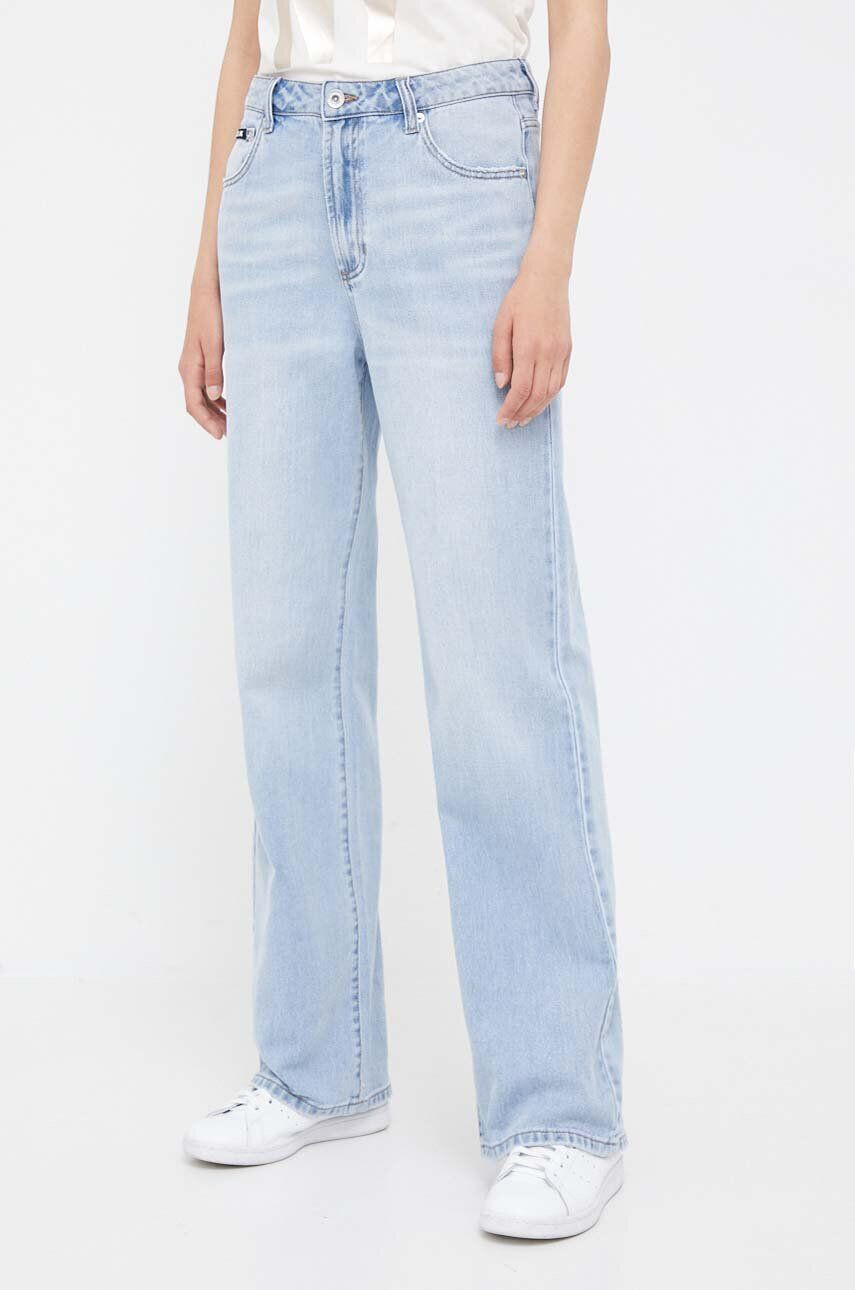 DKNY Τζιν παντελονι Straight Wide Leg - Pepit.gr