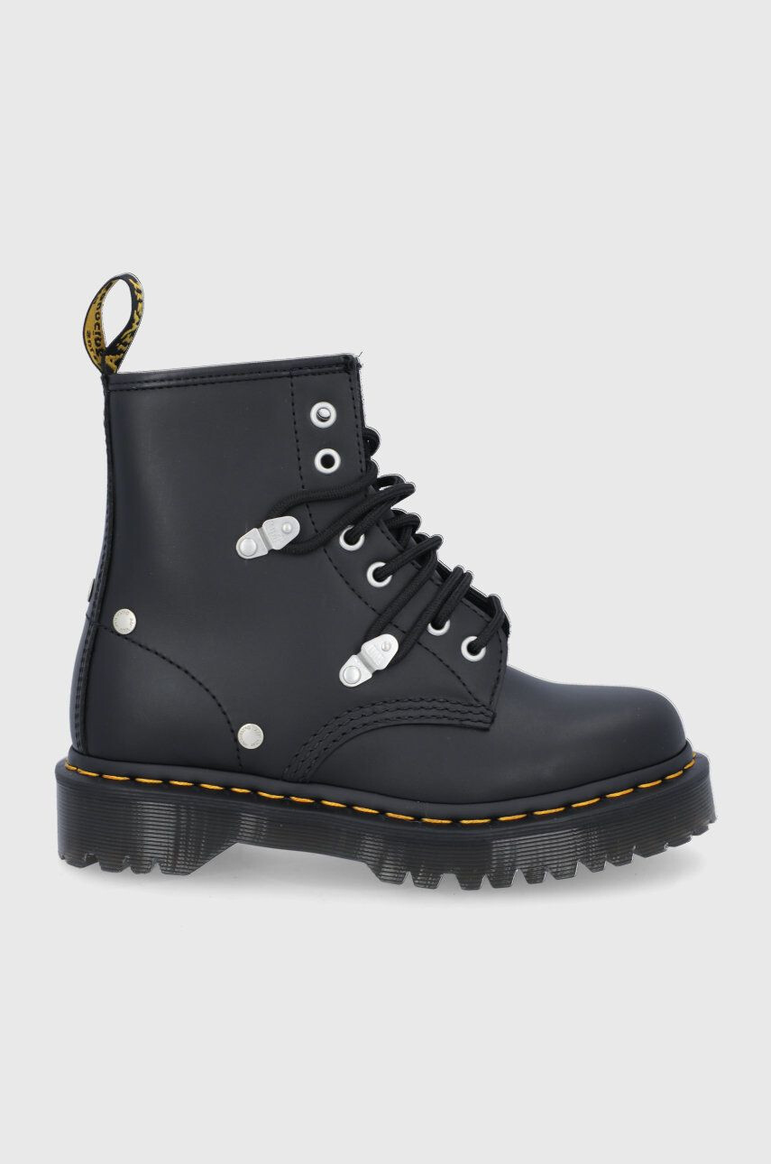 Dr. Martens Δερμάτινα workers 1460 Bex Stud γυναικεία χρώμα: μαύρο - Pepit.gr