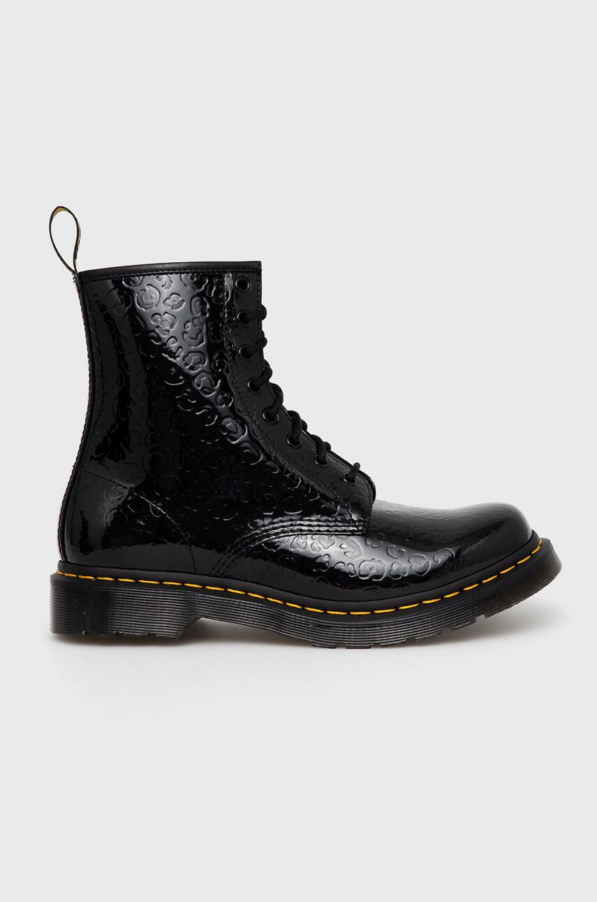 Dr. Martens Δερμάτινα workers 1460 W γυναικεία χρώμα: μαύρο - Pepit.gr