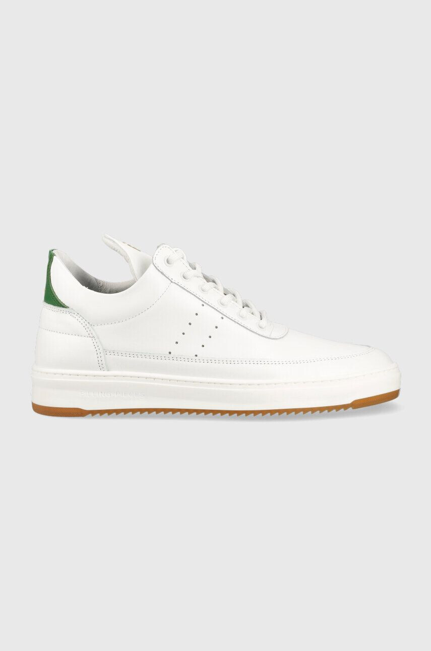 Filling Pieces Δερμάτινα αθλητικά παπούτσια Low Top Bianco - Pepit.gr