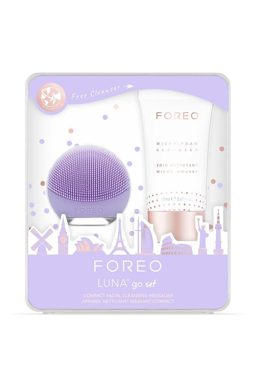 FOREO Σετ περιποίησης προσώπου Set LUNA go & Microfoam Cleanser Lavender - Pepit.gr