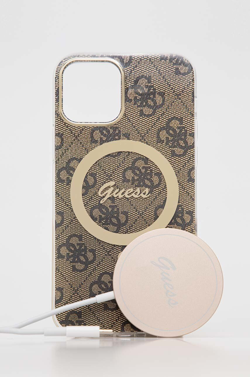 Guess iPhone 12/12 Pro χρώμα: καφέ - Pepit.gr