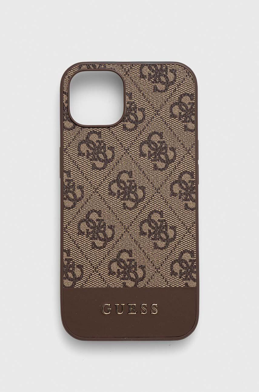 Guess Θήκη κινητού iPhone 13 61" χρώμα: καφέ - Pepit.gr