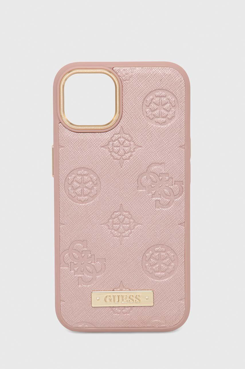 Guess Θήκη κινητού iPhone 13 61'' χρώμα: ροζ - Pepit.gr