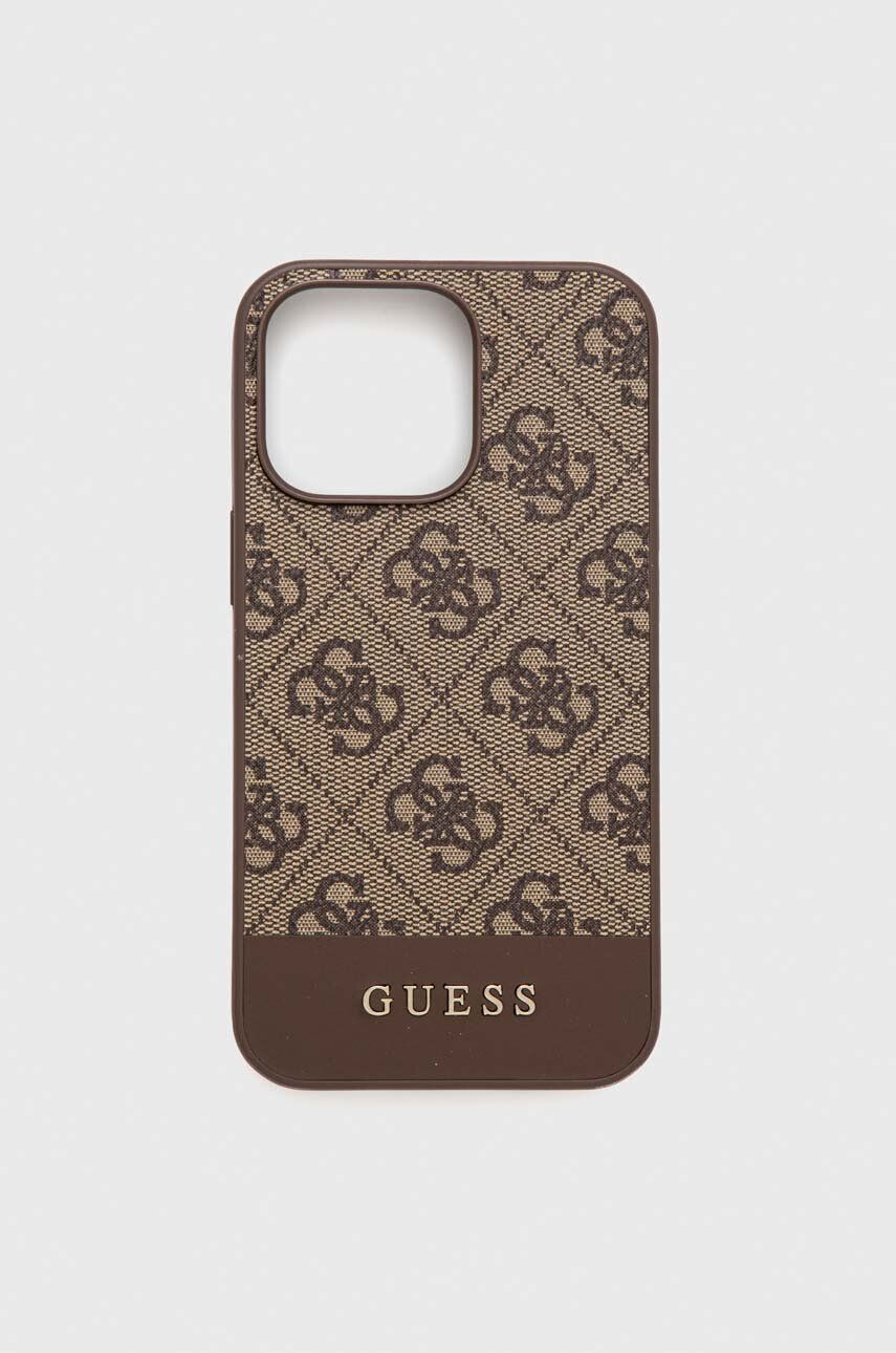 Guess Θήκη κινητού iPhone 13 Pro χρώμα: καφέ - Pepit.gr