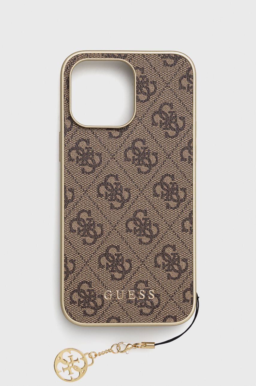 Guess Θήκη κινητού Iphone 14 Pro Max 67" χρώμα: καφέ - Pepit.gr