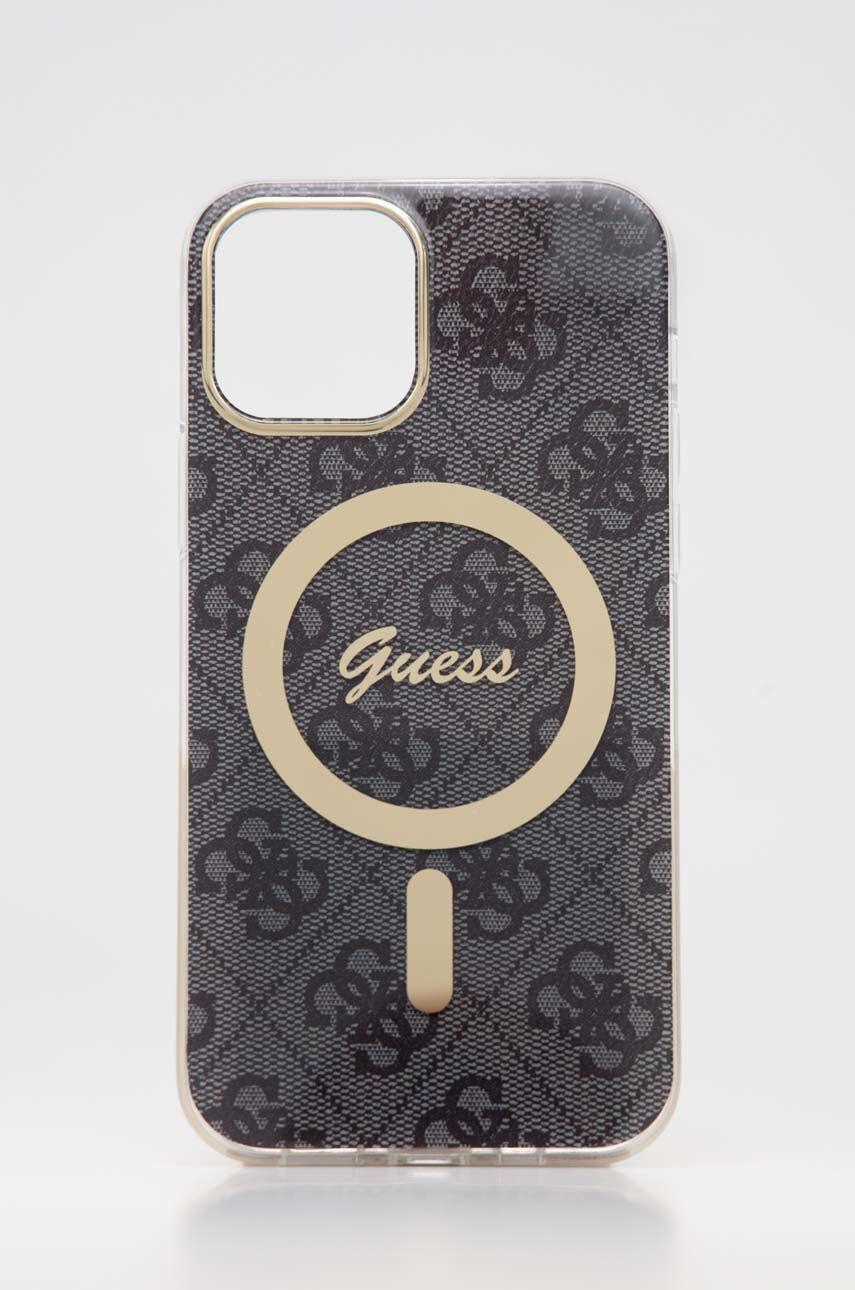 Guess Θήκη τηλεφώνου και φορτιστής iPhone 12/12 Pro χρώμα: μαύρο - Pepit.gr