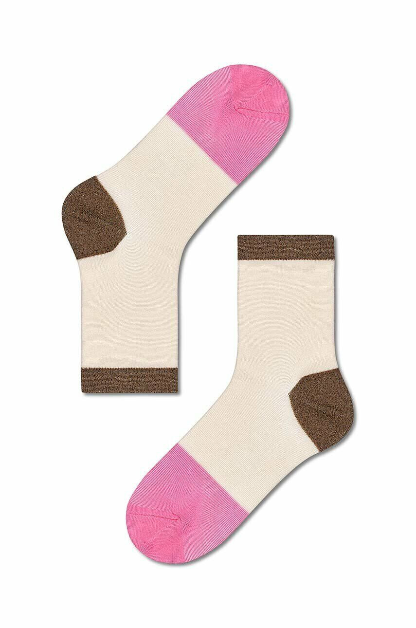 Happy Socks Κάλτσες Beige Liza Ankle - Pepit.gr