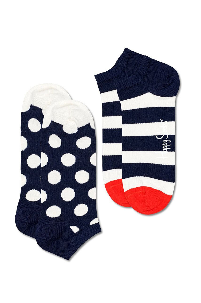 Happy Socks Κάλτσες Big Dot Stripe Low (2-PACK) - Pepit.gr