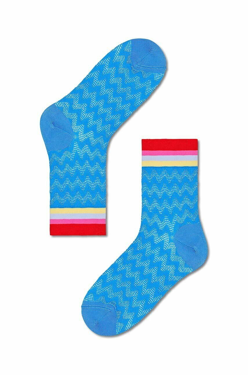 Happy Socks Κάλτσες Blue Fatima Ankle - Pepit.gr