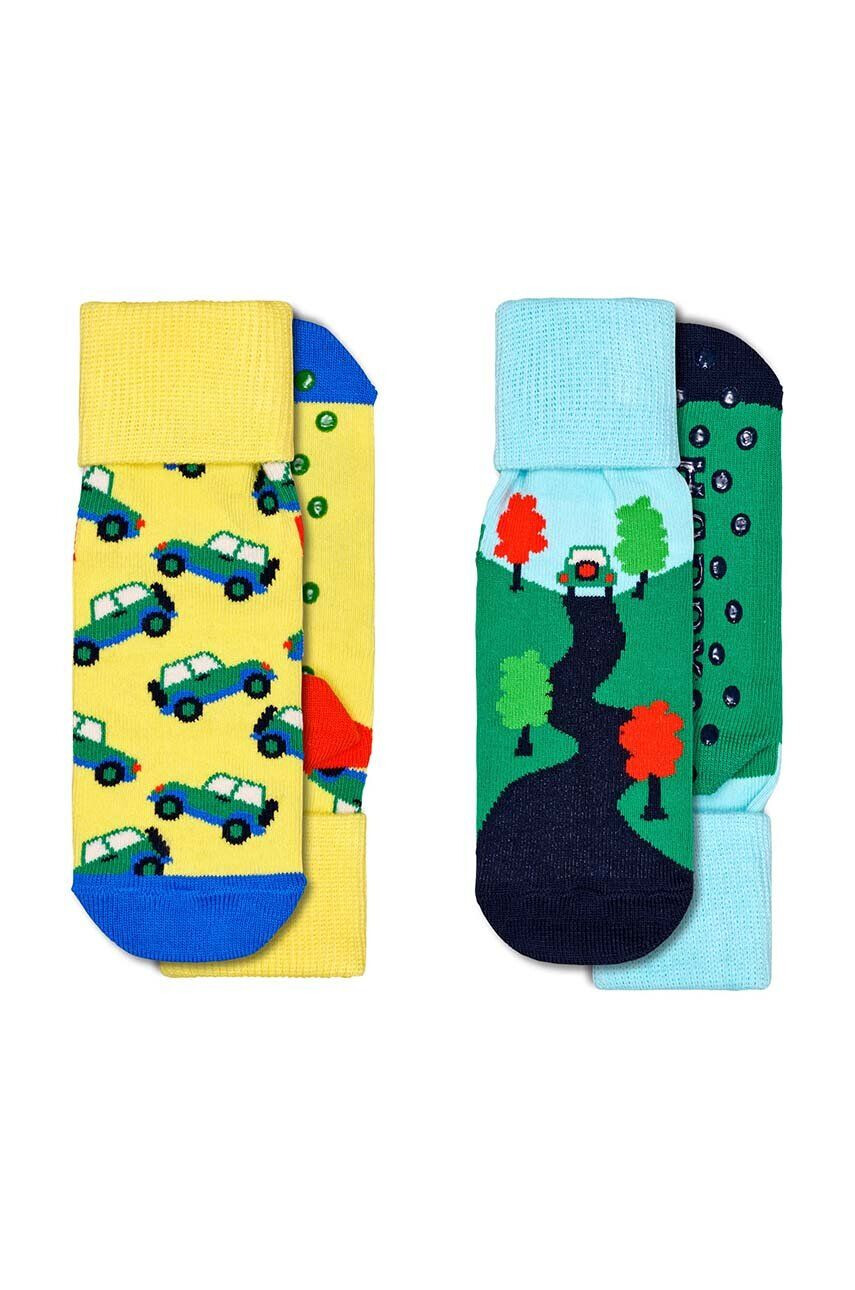 Happy Socks Παιδικές κάλτσες Antislip Into The Wild Sock 2-pack - Pepit.gr