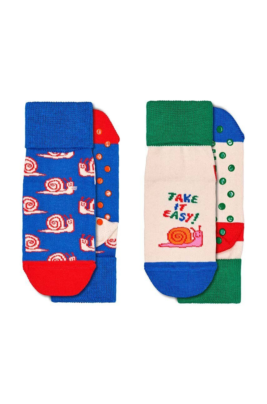 Happy Socks Παιδικές κάλτσες Antislip Take It Easy Socks 2-pack - Pepit.gr