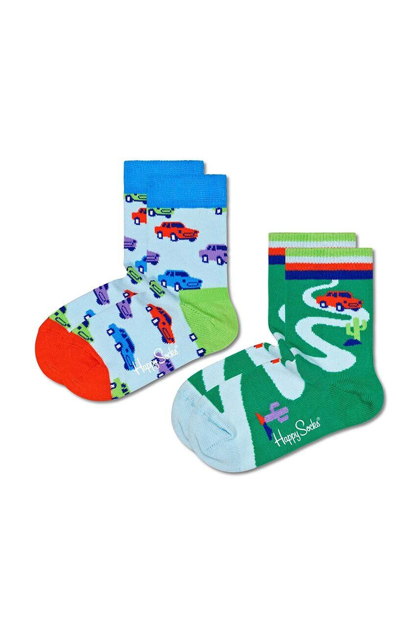 Happy Socks Παιδικές κάλτσες Kids Car 2-pack - Pepit.gr