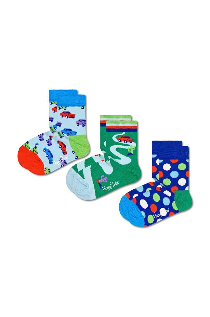 Happy Socks Παιδικές κάλτσες Kids Car 3-pack - Pepit.gr