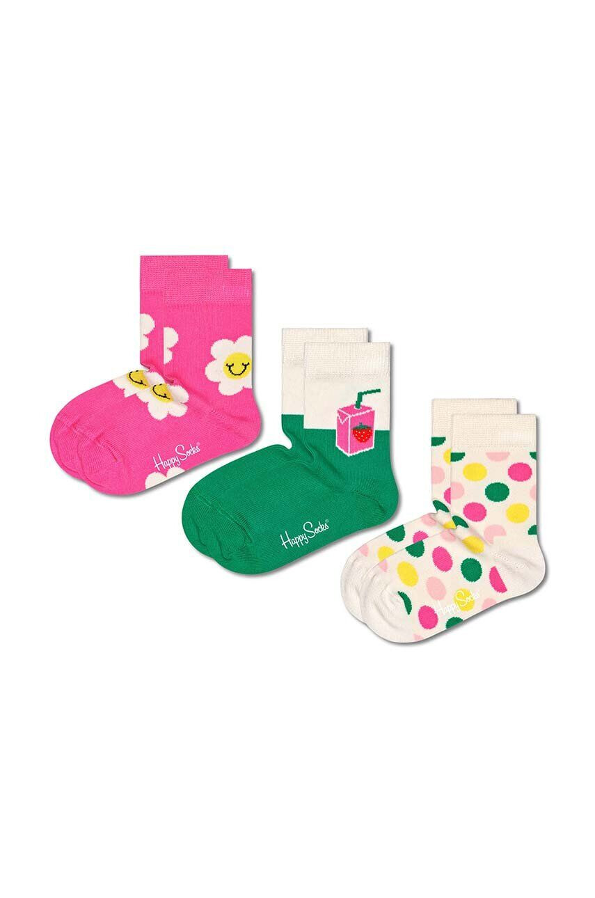 Happy Socks Παιδικές κάλτσες Kids Smiley Daisy 3-pack - Pepit.gr