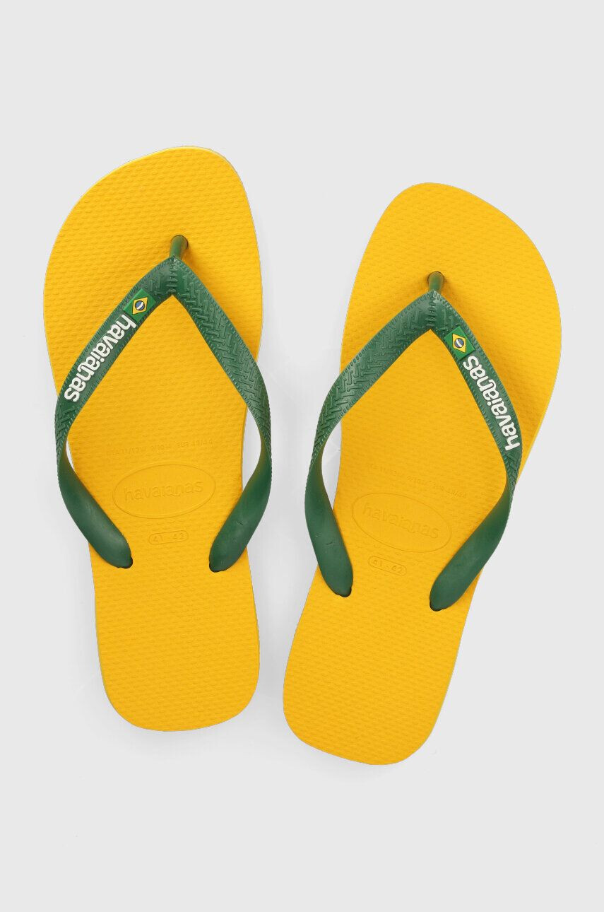 Havaianas Σαγιονάρες BRASIL LOGO χρώμα: κίτρινο 4110850.1740 - Pepit.gr