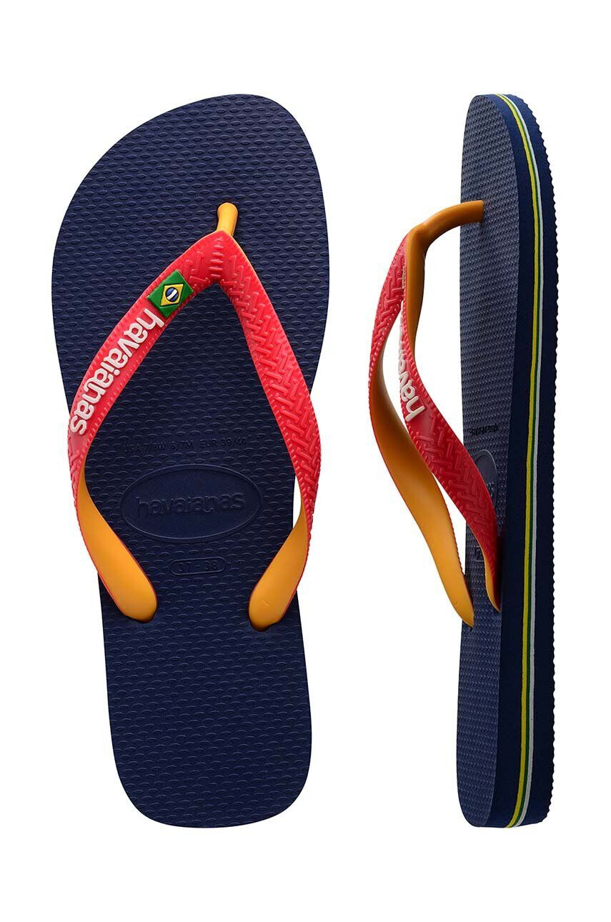 Havaianas Σαγιονάρες BRASIL MIX χρώμα: ναυτικό μπλε 4123206.5603 - Pepit.gr