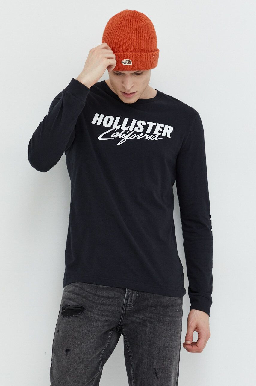 Hollister Co. Βαμβακερή μπλούζα με μακριά μανίκια - Pepit.gr