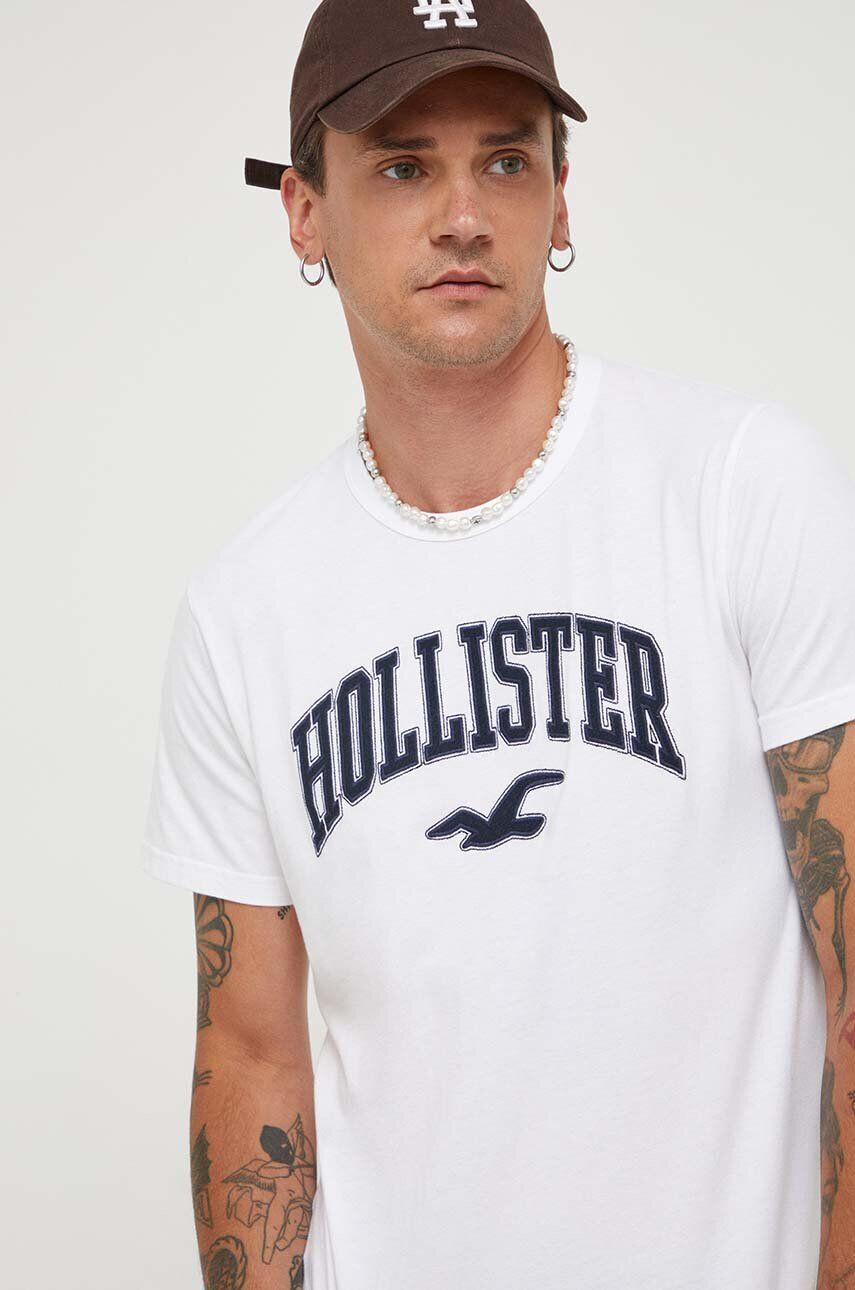 Hollister Co. Βαμβακερό μπλουζάκι - Pepit.gr